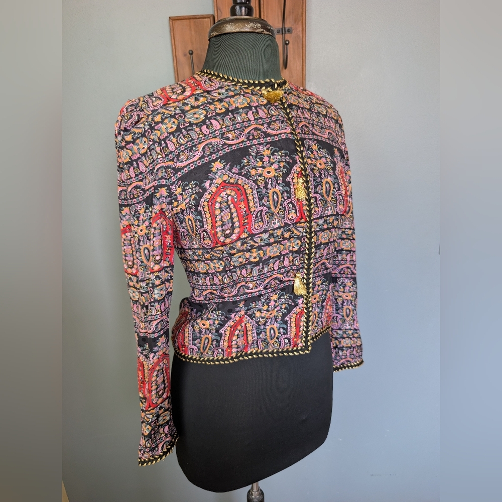 Maggie London Silk Paisley Jacket Boroque Formal Jacket